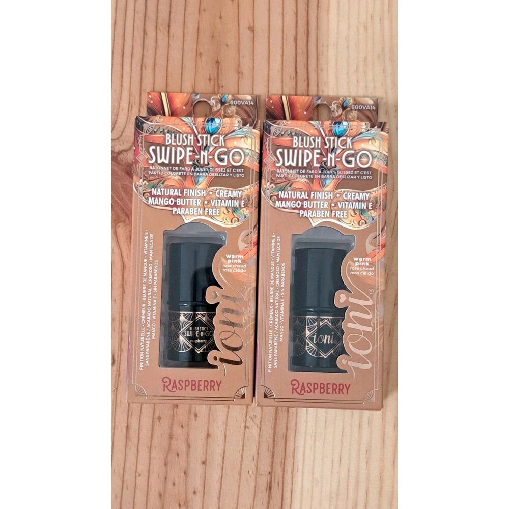 Ioni Blush Stick Swipe-N-Go Raspberry Set Of Two New In Box - Picture 2 of 3